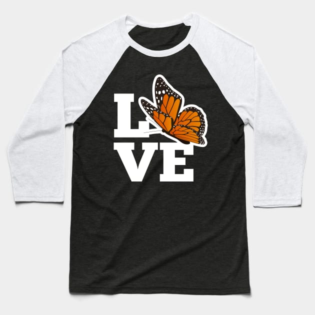 Love Monarch Butterfly - Watching Monarchs Gift Baseball T-Shirt by ScottsRed